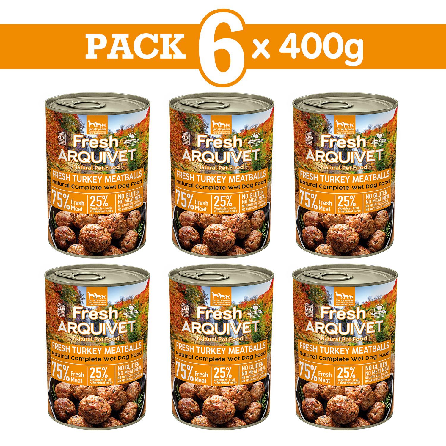 PACK 6 unidades - Fresh Turkey Meatballs - Alb&oacute;ndigas con pavo, br&oacute;coli y calabaza - 400g, , large Imagen numero 2