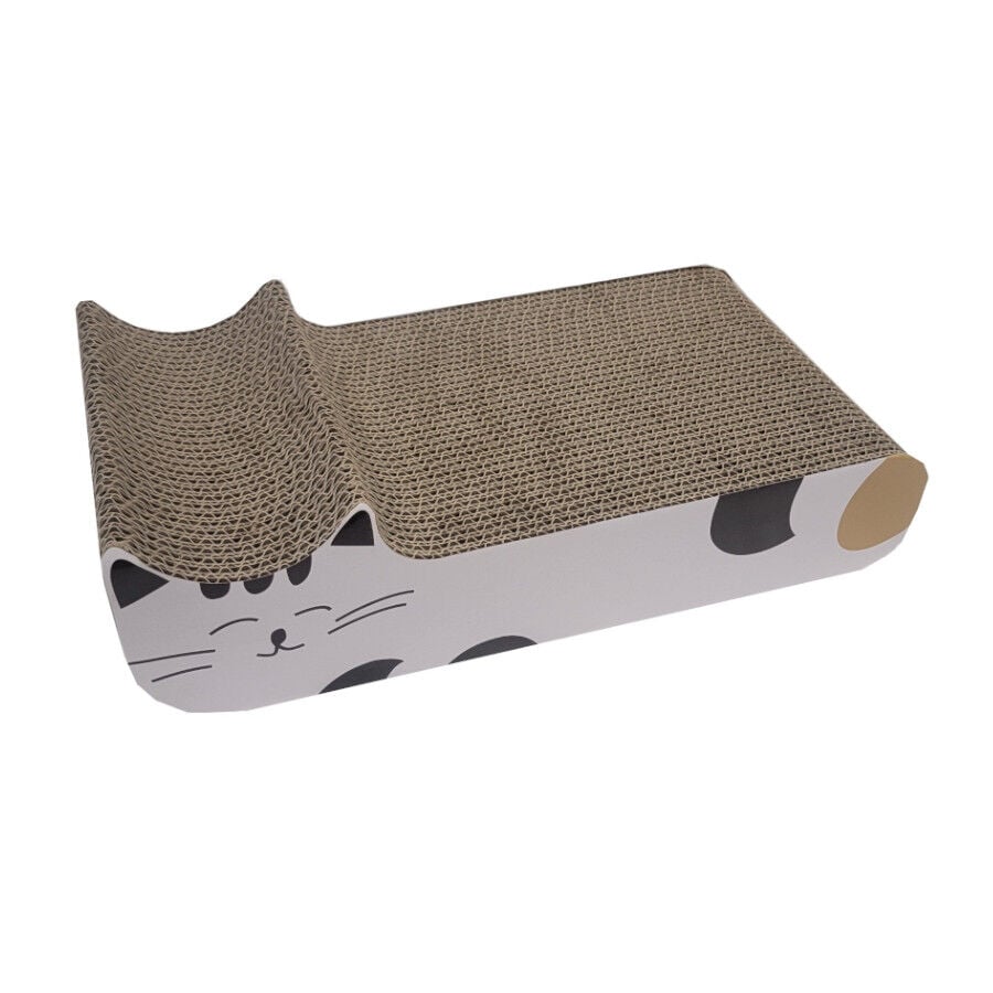 Leeby Kira tabla rascador de cartón blanco para gatos