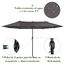Outsunny Sombrilla Parasol Doble para Jardín color Gris, , large indicador imagen numero 4