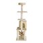 Pawhut árbol rascador 5 plantas beige para gatos, , large indicador imagen numero 5