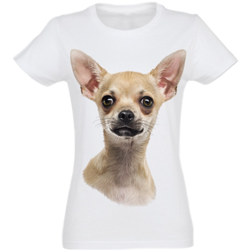 Camiseta Mujer Chihuahua color Blanco, , large Imagen numero 1