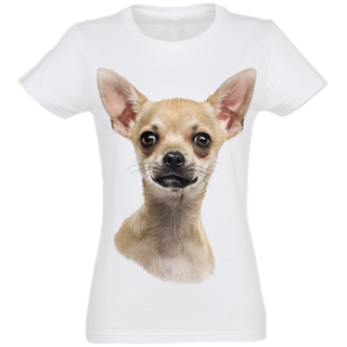 Camiseta Mujer Chihuahua color Blanco