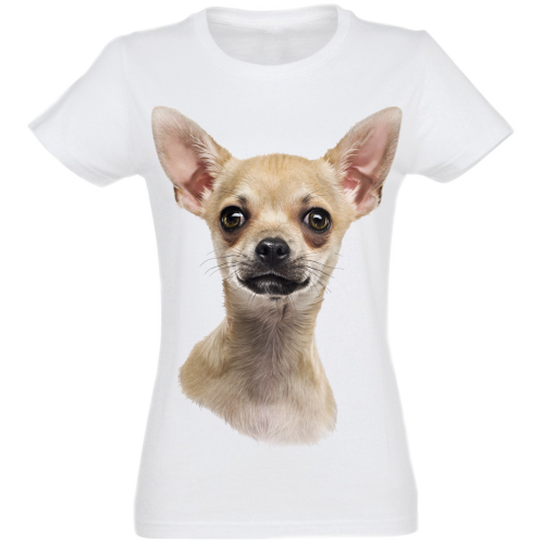 Camiseta Mujer Chihuahua color Blanco, , large image number null
