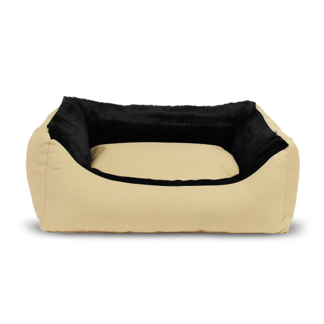 Gauty Cama para Perros y Gatos  Tela Impermeable y pelo - Beige y negro, , large Imagen numero 1