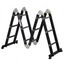 Escalera multiusos plegable con escalón caballete  color Negro, , large indicador imagen numero 1