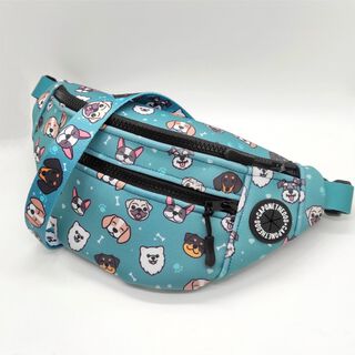 CaponeTheDog Dogs Riñonera con Porta Bolsas azul para perros
