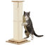 PawHut Poste Rascador para Gatos 87 cm Rascador para Gatos Arañador para Gatos con Bola Colgante Juguete de Pelota de Pista y Poste de Sisal Roble, , large indicador imagen numero 1