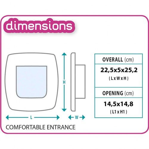 Puerta gatera Swing 3B para mascotas color Blanco thumbnail