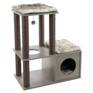 Flamingo adinda poste rascador gris para gatos