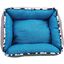 Cama Cuna Cuadrada Bicolor Reversible T2 55x45  Turquesa/Gris, , large indicador imagen numero 3