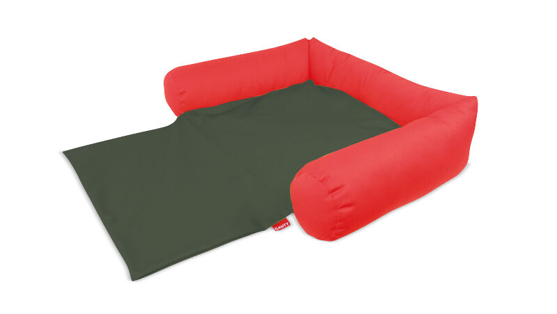 Gauty Cama para Perros y Gatos  Tela de sarga - Rojo y verde, , large Imagen numero 1
