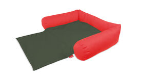 Gauty Cama para Perros y Gatos  Tela de sarga - Rojo y verde