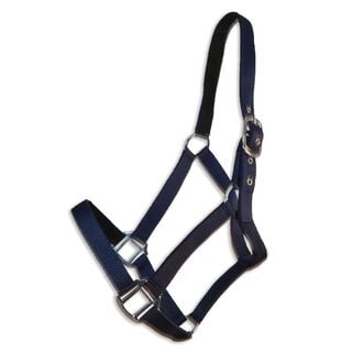 Guarnicionería Los Nietos Cabezada De Cuadra De Nylon azul Doble Reforzada para caballos