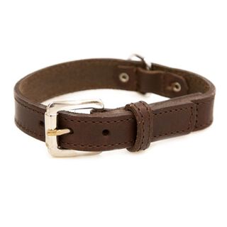 TK-Pet Namur Collar de Cuero Marrón para perros