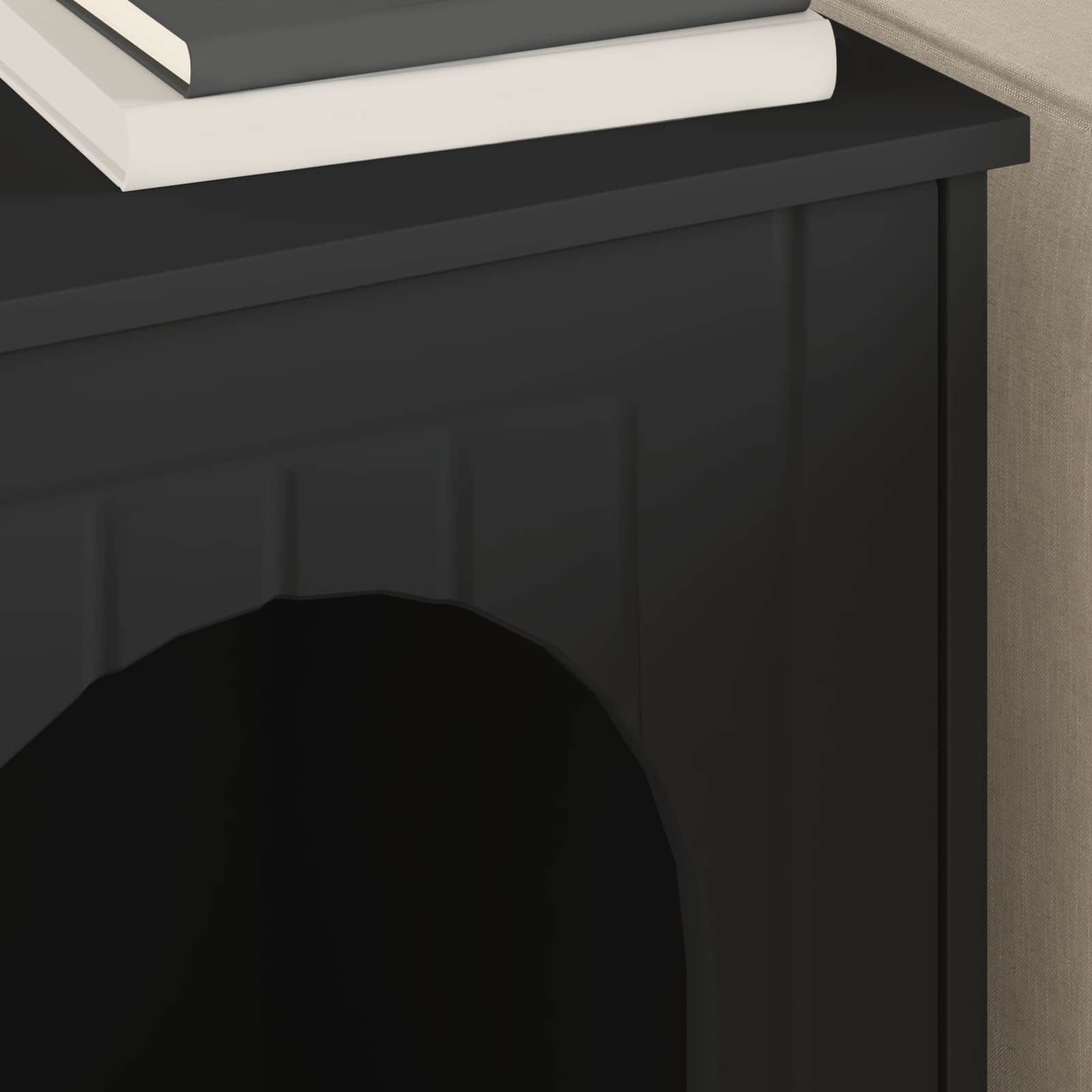 vidaXL Casa para Gatos Negro 53 x 52 x 62 cm Madera de ingenier&iacute;a, , large Imagen numero 5