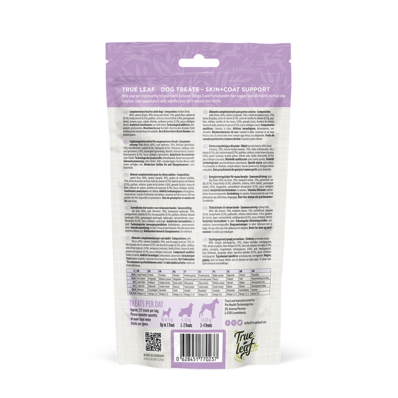 Snacks para la piel True Hemp Skin & Coat sabor Pollo, , large image number null