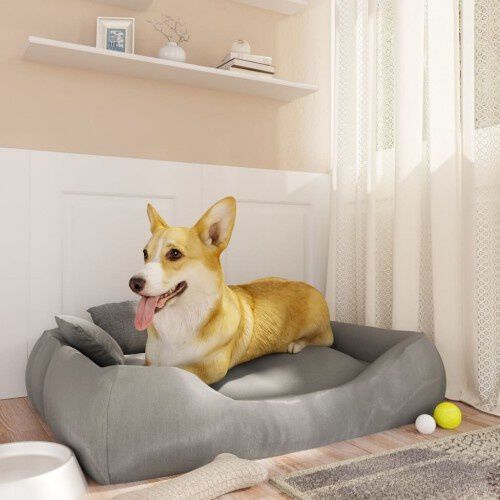 Vidaxl cama rectangular acolchada gris claro para mascotas, , large Imagen numero 5