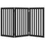 vidaXL Puerta para perros plegable 3 paneles madera álamo negra 150 cm, , large indicador imagen numero 9