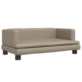 vidaXL Cama de Cuero Sintético capuchino para perros