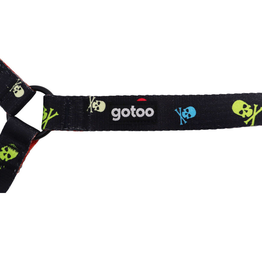 Gotoo  Arnés estampado calavera negro para perros thumbnail