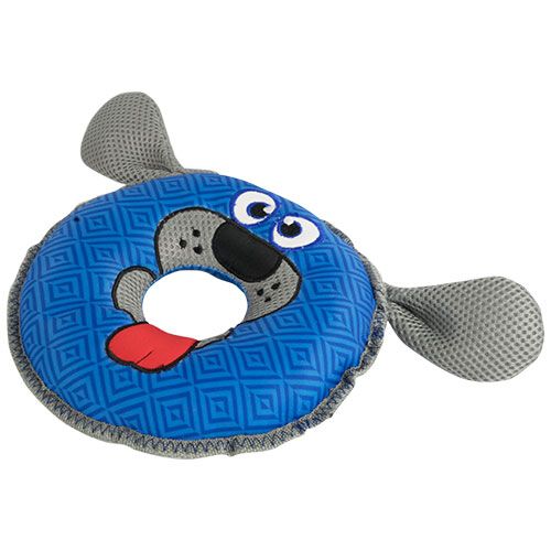 Perro frisbee flotante, fabricado de material ligero y resistente, color azul, emite sonido al moderlo, , large Imagen numero 1