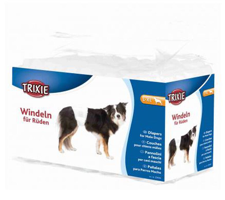TRIXIE 12 Pañales para Perro Macho, L-XL, 60-80 cm, Perro