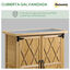 Outsunny Armario de Exterior de Madera 0,24 m² 75x40x90 cm Caseta de Jardín con 2 Puertas 4 Estantes y Techo de Galvanizado para Almacenamiento de Herramientas Natural, , large indicador imagen numero 5