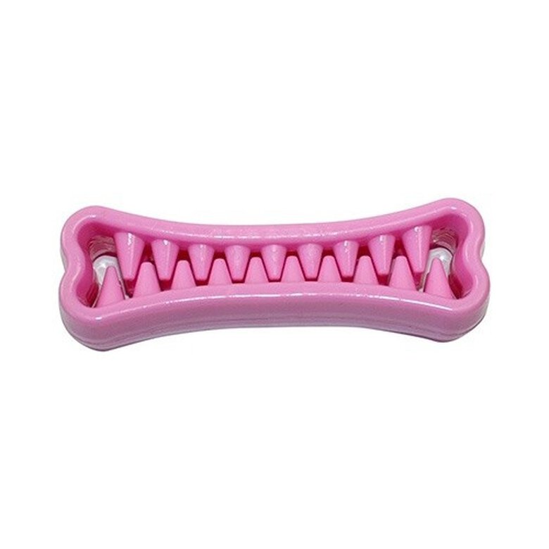 DZL hueso de juguete y portagolosinas rosa para perros, , large image number null
