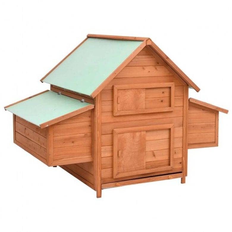 Vidaxl gallinero exterior color madera thumbnail
