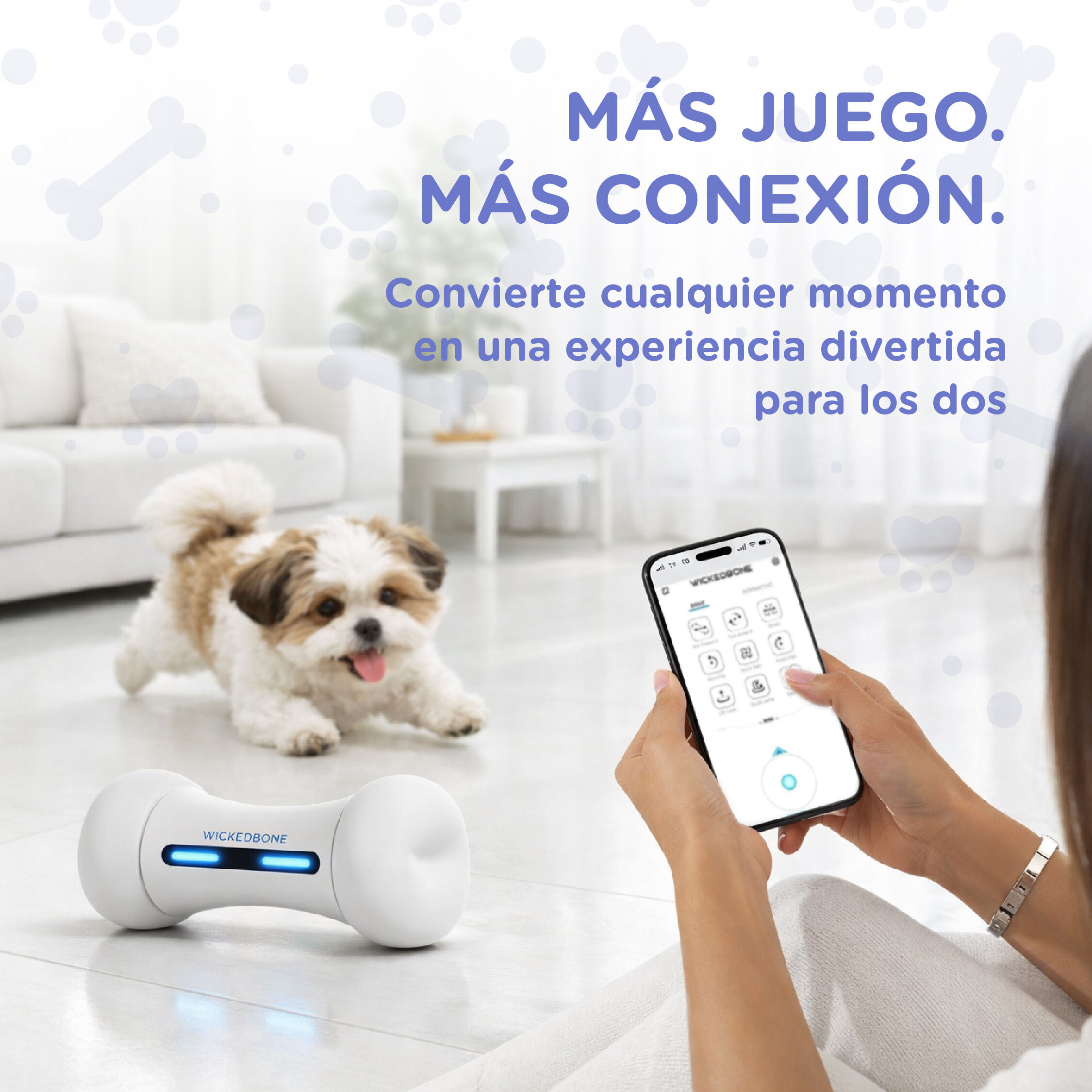 Wickedbone Juguete interactivo premium para perros peque&ntilde;os y medianos, recargable y resistente al agua, , large Imagen numero 5