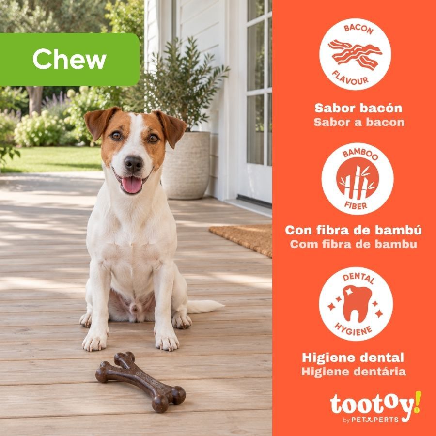 Tootoy! Chew Hueso Bac&oacute;n Juguete para perros, , large Imagen numero 4