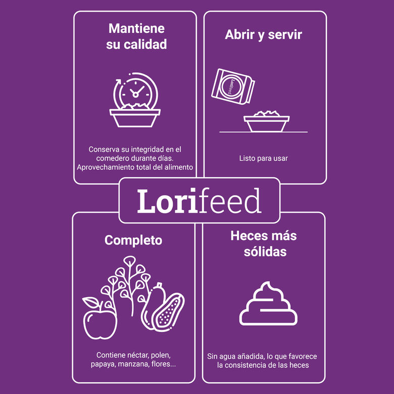 Lorifeed - Néctar Loris Completo 0,5 kg - Nutrición para Aves Nectarívoras - Composición Natural - Alta Calidad y Bienestar Digestivo - Davianfeed thumbnail