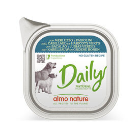 Almo Nature Daily Grain Free Bacalao y Judías Verdes tarrina para perros
