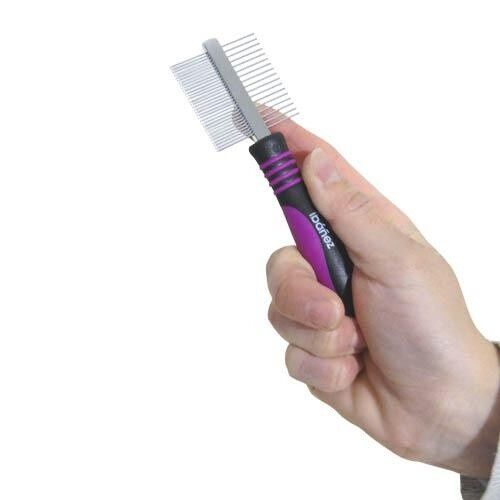 Mini peine Ib&aacute;&ntilde;ez doble para razas peque&ntilde;as color Negro, , large Imagen numero 1