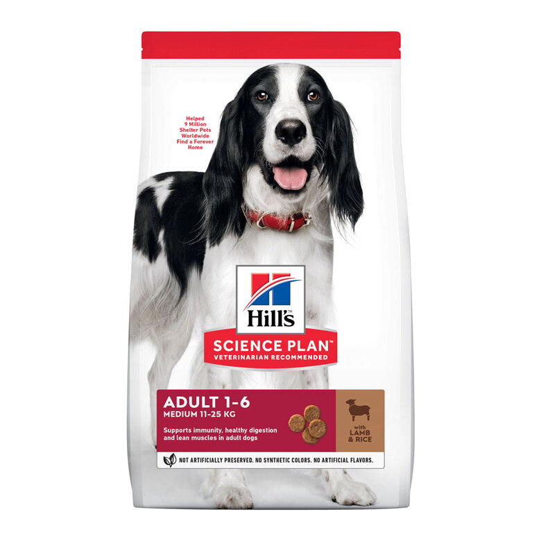 Hill's Science Plan Adult Medium Cordero y Arroz pienso para perros, , large image number null