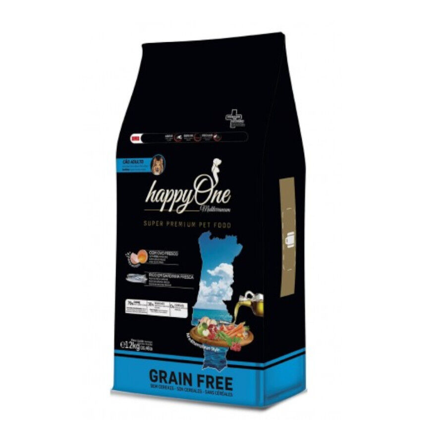 happyOne Mediterraneum Adult Grain Free de Sardina pienso para perros