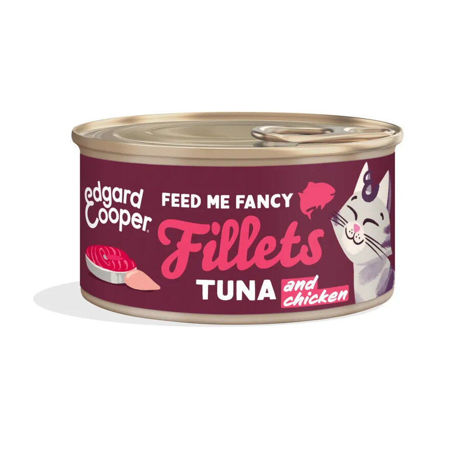 70 g Edgard & Cooper Filetes de At&uacute;n y Pollo lata para gatos, , large Imagen numero 1