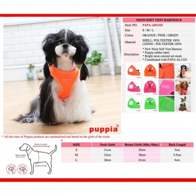 Arnés Neon Vest para perros color Naranja, , large image number null