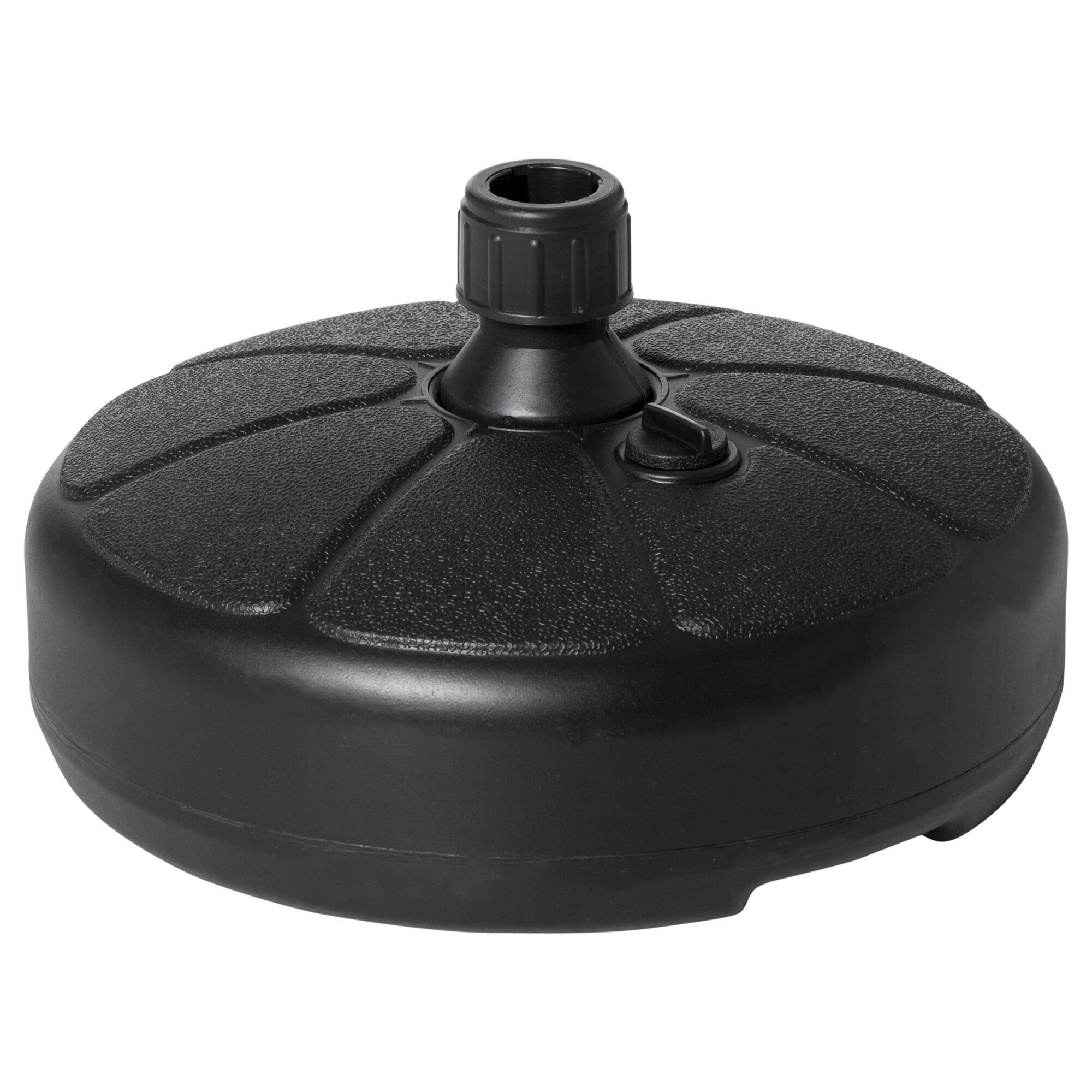 Outsunny Base de Sombrilla Rellenable de Agua 13 kg o Arena 19 kg Soporte de Parasol Redondo Apto Postes de &Oslash;32-38 mm para Jard&iacute;n Patio Terraza &Oslash;38x21,5 cm Negro, , large Imagen numero 1