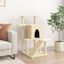 vidaXL Rascador para gatos con postes de sisal color crema 97 cm, , large indicador imagen numero 2