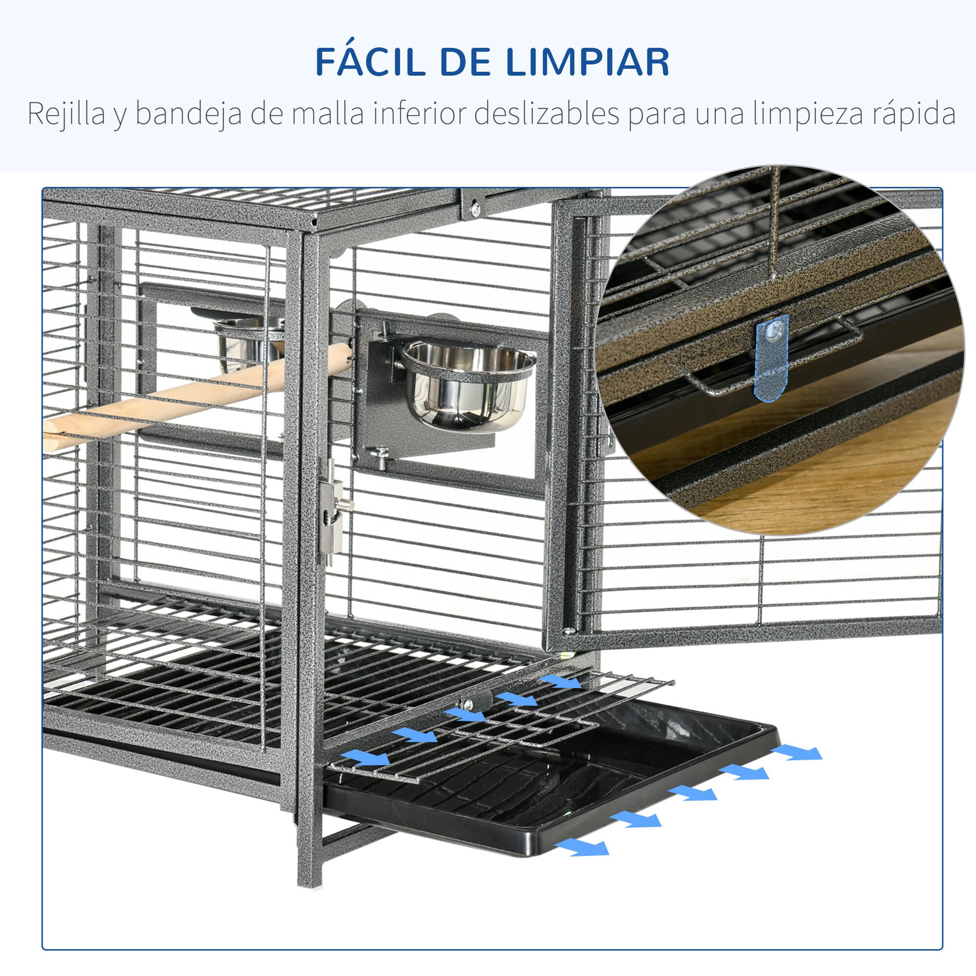 PawHut Jaula Portátil para pájaros thumbnail