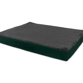 Gauty Cama Redonda Tela Impermeable y pelo verde y gris para Perros y Gatos 