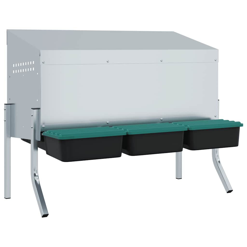 vidaXL Nido para gallinas de acero galvanizado thumbnail