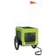 vidaXL Remolque bicicleta para perros hierro tela Oxford verde negro, , large indicador imagen numero 6