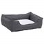 Vidaxl sof&aacute; acolchado rectangular con coj&iacute;n gris y blanco para perros, , large indicador imagen numero 4