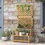 Outsunny Estantería para Plantas de Madera Soporte para Macetas de 2 Niveles con Enrejado para Jardín Patio Terraza Balcón 75x50x166 cm Natural, , large indicador imagen numero 2
