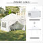 Outsunny Carpa Plegable 3x3 m con Altura Ajustable de 3 Niveles Cenador de Jardín con 4 Paredes Extraíbles 2 Ventanas 4 Sacos de Arena y Bolsa de Transporte para Camping Blanco, , large indicador imagen numero 4