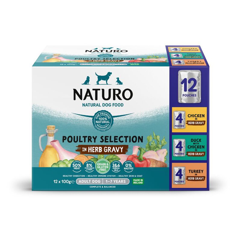 NATURO PERRO ADULT POUCH GF MULTIPACK 12x100, , large image number null