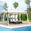 Outsunny Pérgola Cenador blanco para jardín, , large indicador imagen numero 2