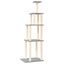 vidaXL Rascador para gatos con postes de sisal gris claro 183 cm, , large indicador imagen numero 1